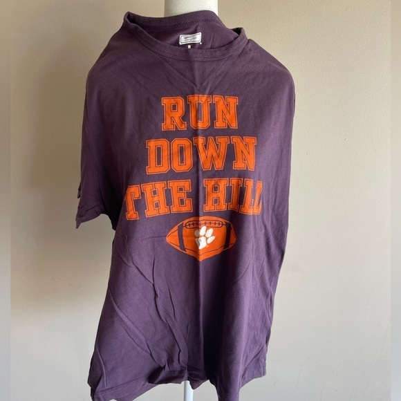 Tops - Women's "Run Down Hill" Clemson Short Sleeve Graphic T-Shirt - Sz. L